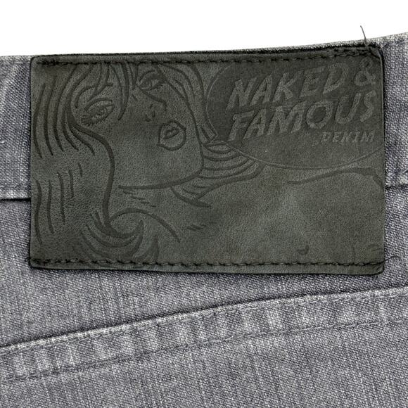 NAKED & FAMOUS Men's  Skinny Guy Grey Denim Jeans Sz 30 - Picture 8 of 9